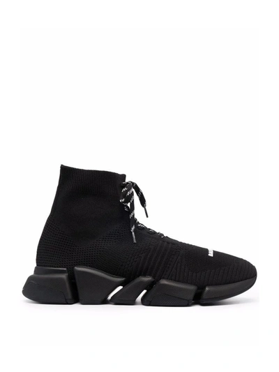 Balenciaga Speed Lace-up Sneakers In Black