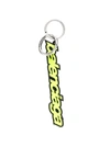 BALENCIAGA TWO-TONE LOGO-PRINT KEYRING,17141438