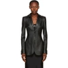 ALEXANDER WANG BLACK LEATHER SCULPTED JACKET