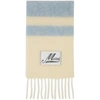 MARNI WHITE & BLUE STRIPED SCARF