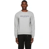 Belstaff Logo-print Crew-neck Sweatshirt In Grey Melange/dark Ink
