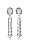 Alessandra Rich Women's Crystal-embellished Drop Earrings In Silver