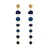 Mirabelle Jewellery Talia Studs , Kyanite, Lapis, Apatite In Lapis,
