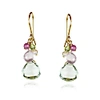 Mounir London Green Amethyst Cluster Drop Earrings In Drop