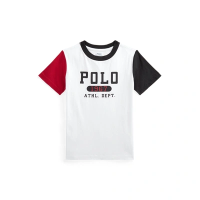 Polo Ralph Lauren Kids' Cotton Jersey Graphic Tee In White
