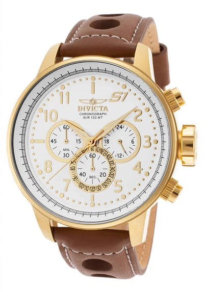 Invicta S1 Rally Chronograph Mens Watch 16011 In Brown / Gold / Gold Tone / White / Yellow