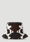BURBERRY BURBERRY LOGO PATCH COW PRINTED BUCKET HAT