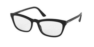 Prada Clearf Demo Lens Cat Eye Eyeglasses 10vv 1ab1o1 54 In Black