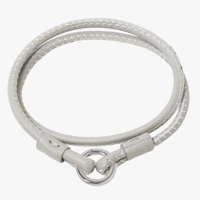 Annoushka 14ct White Gold Lovelink 35cms Cream Leather Bracelet