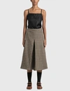 Maison Margiela Checked Panel Midi Dress In Multicolor