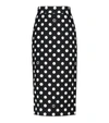 DOLCE & GABBANA 高腰波点弹力绉纱中长半身裙-MYTHERESA独家发售,P00575101