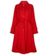 Dolce & Gabbana Belted Single-breasted Wool Coat In Red
