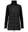 MONCLER WOOL AND NYLON DOWN CARDIGAN,P00575624