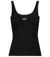 OFF-WHITE LOGO COTTON TANK TOP,P00601386