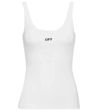 OFF-WHITE LOGO COTTON-BLEND TANK TOP,P00601382