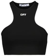 Off-white Black Stamp Logo Basic Rowing Ribbed Tank Top In Multi-colored