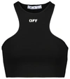 Off-white Women Black Logo Cropped Top