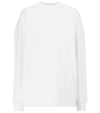 The Row Kabira Textured Cotton Long-sleeve T-shirt In White