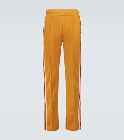 Wales Bonner Sunlight Side-stripe Fleece-jersey Track Trousers In Orange