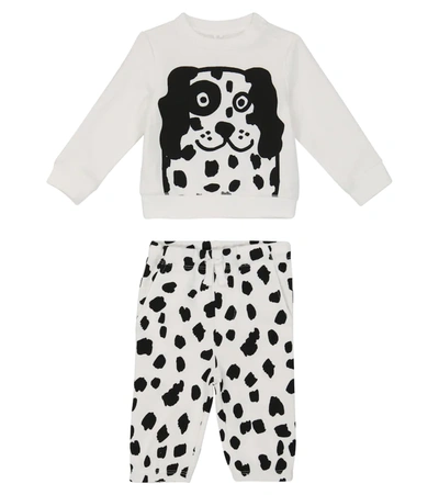 Stella Mccartney Baby Cotton Sweatshirt And Pants Set In White