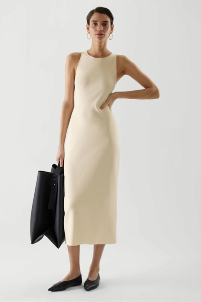 Cos Midi Tube Dress In Light Beige | ModeSens