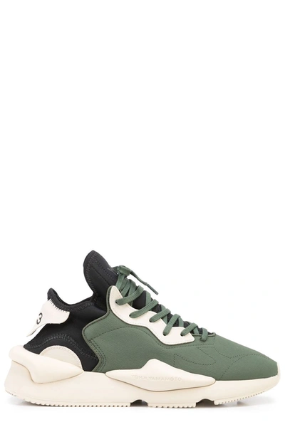 Y-3 Kaiwa Low-top Sneakers In Green/black/beige