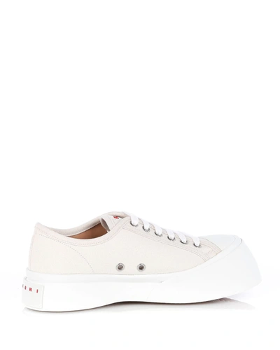 Marni Canvas Low-top Sneakers In Chalk