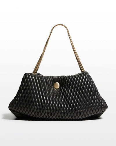 Proenza Schouler Quilted Chain Tobo Leather Shoulder Bag In Black