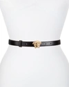 Versace Palazzo Dia Belt With Crystal-encrusted Medusa Buckle In Blackgold