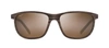 Maui Jim Lele Kawa Mj H811-25c Rectangle Polarized Sunglasses In Brown