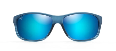 MAUI JIM KAIWI CHANNEL MJ B840-03S WRAP POLARIZED SUNGLASSES
