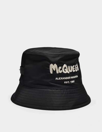 Alexander Mcqueen Mcqueen Graffiti Hat In Black