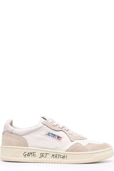Autry "game Set Match" Leather Sneakers In White