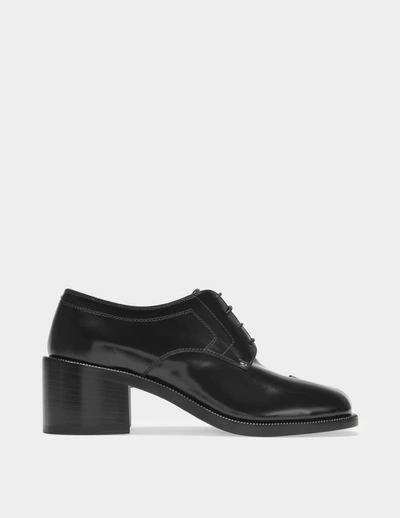Maison Margiela Derbies Lacées Aus Schwarzem Leder In Black