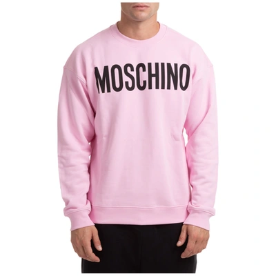 Moschino Logo Print Sweatshirt In Pink