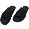 Maison Margiela Cross-strap Canvas And Leather Slides In Black