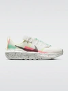 Nike Crater Impact Sneakers In Off White And Neon Tones In Summit White,black-green Glow