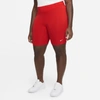 Nike Sportswear Essential Women's Mid-rise Bike Shorts In Chile Red,white