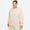 Nike Sportswear Collection Essentials Women's Fleece Crew In Pale Coral,white