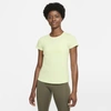 Nike Dri-fit One Luxe Women's Slim Fit Short-sleeve Top In Lime Ice
