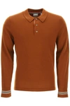 BURBERRY BURBERRY PACE LONG-SLEEVED WOOL POLO SHIRT