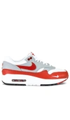 Nike Air Max 1 Lv8 In White & Martian Sunrise