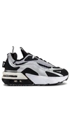 Nike Air Max Furyosa Nrg Mesh, Rubber And Metallic Faux Leather Sneakers In Metallic Silver  Black  White  & Sail