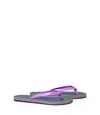 Tory Burch Mini Minnie Flip-flop In Purple Holly/deep Lagoon/purple Holly