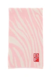 By Far Zebra Alpaca Blend Knit Scarf In Pink