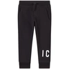 Dsquared2 Boys Black Kids Icon Logo Tapered Cotton Jogging Bottoms 6-16 Years 6 Years In Black