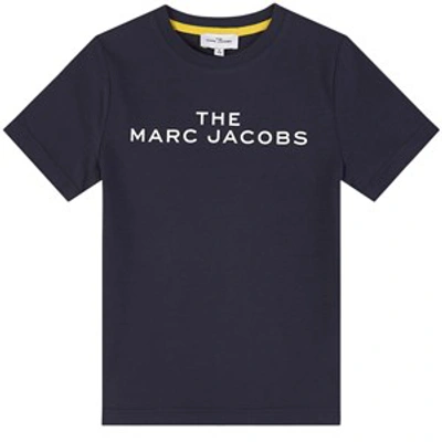 Marc Jacobs Teen Logo-print Organic-cotton T-shirt In Blue
