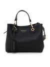 Emporio Armani Myea Shopper Bag With Deer Print In Black