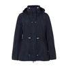 Moncler Ocre Semi-fit Parka W/ Tuck-away Hood In Navy