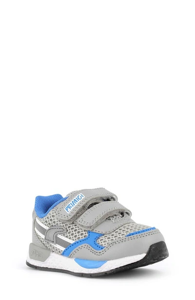 Primigi Kids' Fashion Sneaker In Grey/ White/ Blue